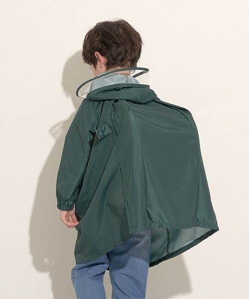 b・ROOM（ビールーム）の「収納袋入りアソートレインコート（レインコート/ポンチョ・キッズ・モスグリーン/ブルーグレー/ブラック/ネイビー・S/M）」の17枚目の写真
