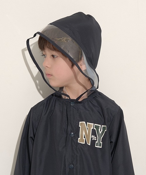 b・ROOM（ビールーム）の「収納袋入りアソートレインコート（レインコート/ポンチョ・キッズ・モスグリーン/ブルーグレー/ブラック/ネイビー・S/M）」の12枚目の写真