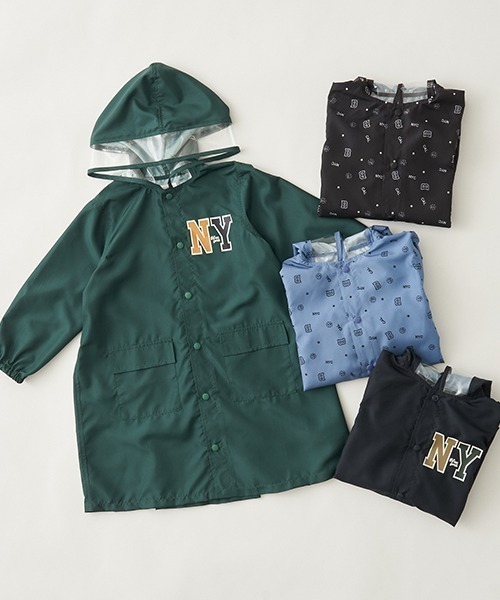 b・ROOM（ビールーム）の「収納袋入りアソートレインコート（レインコート/ポンチョ・キッズ・モスグリーン/ブルーグレー/ブラック/ネイビー・S/M）」の9枚目の写真