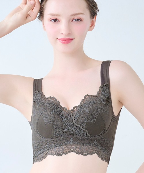 BRADELIS NEWYORK(ブラデリスニューヨーク)の「レーシィオールインワンブラ ブラデリス 補正下着 補整 ブラレット(ブラジャー・レディース・ライトグリーン/オフホワイト/ライラック/ブラック/ダークカーキ・S/M/L/LL/3L)」の1枚目の写真