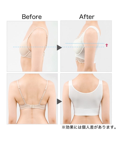 BRADELIS NEWYORK(ブラデリスニューヨーク)の「レーシィオールインワンブラ ブラデリス 補正下着 補整 ブラレット(ブラジャー・レディース・ライトグリーン/オフホワイト/ライラック/ブラック/ダークカーキ・S/M/L/LL/3L)」の6枚目の写真