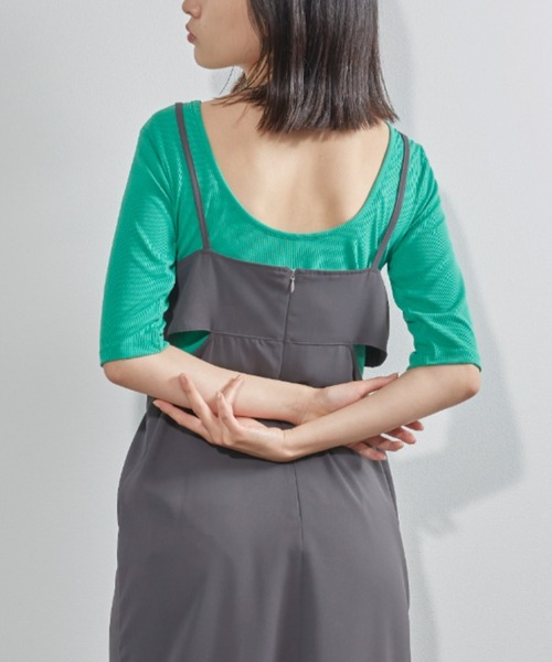 ECRIRE（エクリール）の「バックオープンリブカットソー（Tシャツ/カットソー・レディース・アイボリー/ブラック/グリーン・L/M）」の17枚目の写真