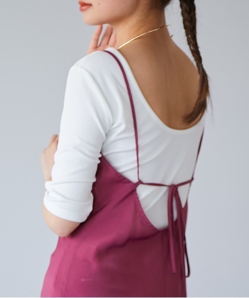 ECRIRE（エクリール）の「バックオープンリブカットソー（Tシャツ/カットソー・レディース・アイボリー/ブラック/グリーン・L/M）」の21枚目の写真