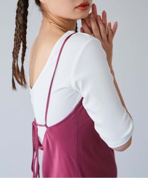 ECRIRE（エクリール）の「バックオープンリブカットソー（Tシャツ/カットソー・レディース・アイボリー/ブラック/グリーン・L/M）」の19枚目の写真