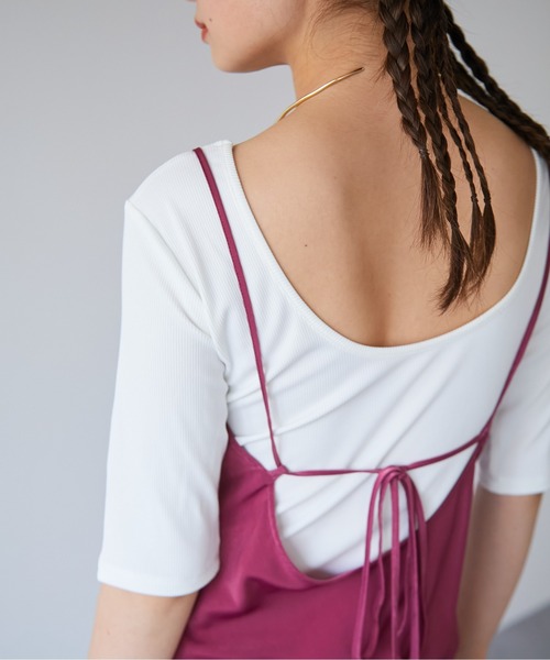 ECRIRE（エクリール）の「バックオープンリブカットソー（Tシャツ/カットソー・レディース・アイボリー/ブラック/グリーン・L/M）」の15枚目の写真