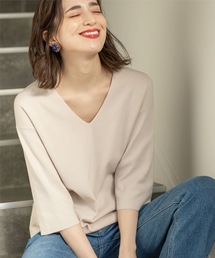 OPAQUE.CLIP | ドライタッチVネックニット【洗濯機洗い可/アンチピリング】(ニット/セーター)