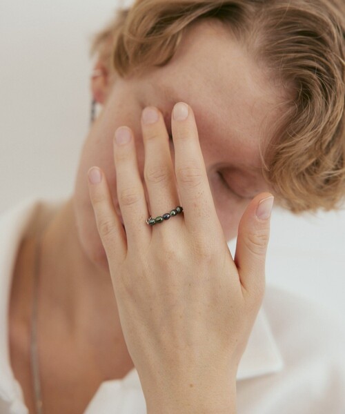 and cloud（アンドクラウド）の「Color Pearl Kahki-Graysh Perple Ring（リング・レディース・イエローゴールド/シルバー・#9/#13/#17）」の10枚目の写真