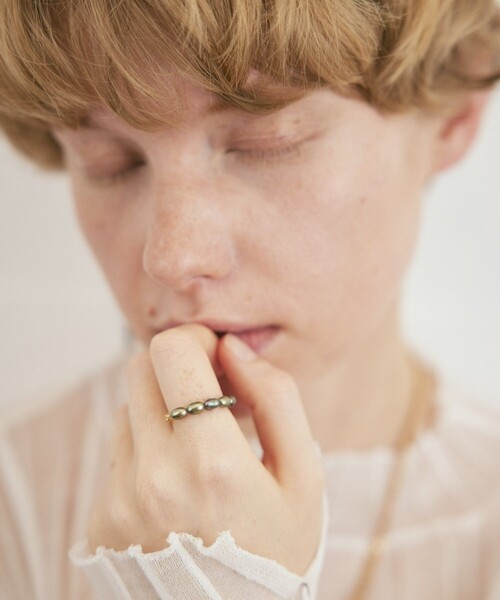 and cloud（アンドクラウド）の「Color Pearl Kahki-Graysh Perple Ring（リング・レディース・イエローゴールド/シルバー・#9/#13/#17）」の12枚目の写真