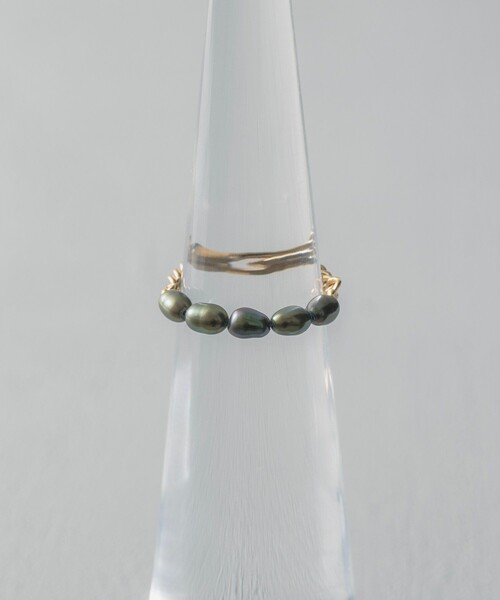 and cloud（アンドクラウド）の「Color Pearl Kahki-Graysh Perple Ring（リング・レディース・イエローゴールド/シルバー・#9/#13/#17）」の13枚目の写真