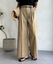 DouDou | コットンストレッチワイドパンツ(チノパンツ)