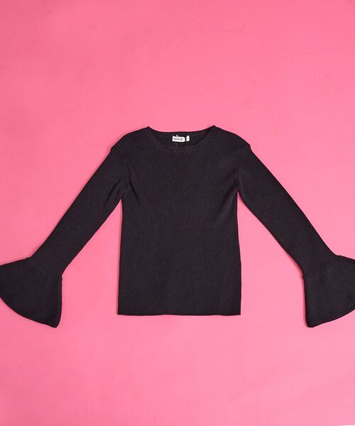 Kari & lili（カウリアンドリィリィ）の「フレアースリーブニットPO（ニット/セーター・レディース・ブラック/オフホワイト/ダークブルー・FREE）」の14枚目の写真