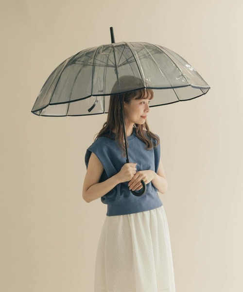 SMELLY(スメリー)の「パイピング12本骨長傘(長傘・レディース・ブラウン/グレー・FREE)」の12枚目の写真