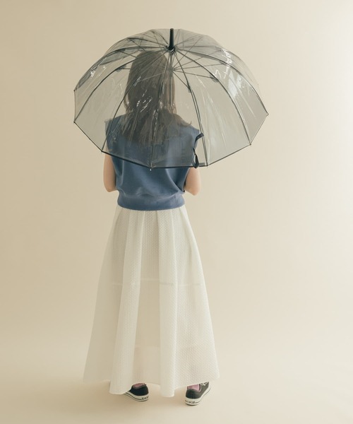 SMELLY(スメリー)の「パイピング12本骨長傘(長傘・レディース・ブラウン/グレー・FREE)」の16枚目の写真