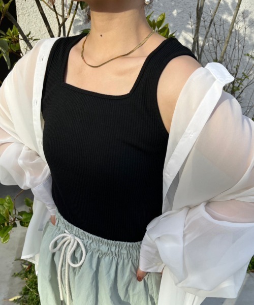 【SALE】2WAYバイカラータンクトップ【ネコポス】