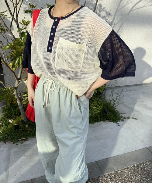 nemne store（ネンネストア）の「前後2wayタンクトップ（タンクトップ・レディース・オフホワイト/アイボリー/グリーン/ブラック・フリー）」の7枚目の写真