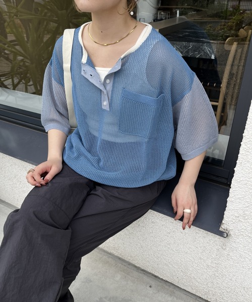 nemne store（ネンネストア）の「前後2wayタンクトップ（タンクトップ・レディース・オフホワイト/アイボリー/グリーン/ブラック・フリー）」の6枚目の写真