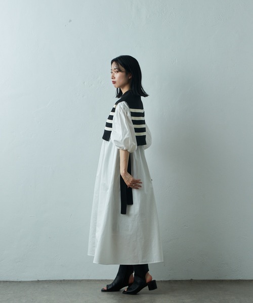 COLONY 2139（コロニートゥーワンスリーナイン）の「two one three nine +0 / サイドリボンベスト＋コットンギャザーワンピース（シャツワンピース・レディース・ネイビー/ホワイト/ホワイト系その他・FREE）」の17枚目の写真