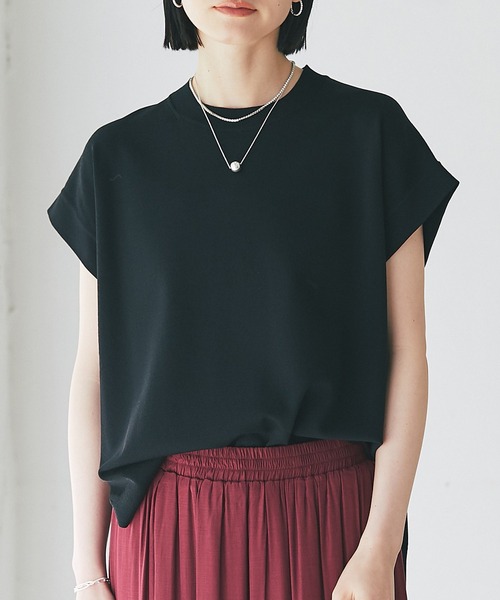 RIVE DROITE（リヴドロワ）の「クールタッチUVショルダーニット（ニット/セーター・レディース・オフホワイト/ブラック/ベージュ・FREE）」の3枚目の写真