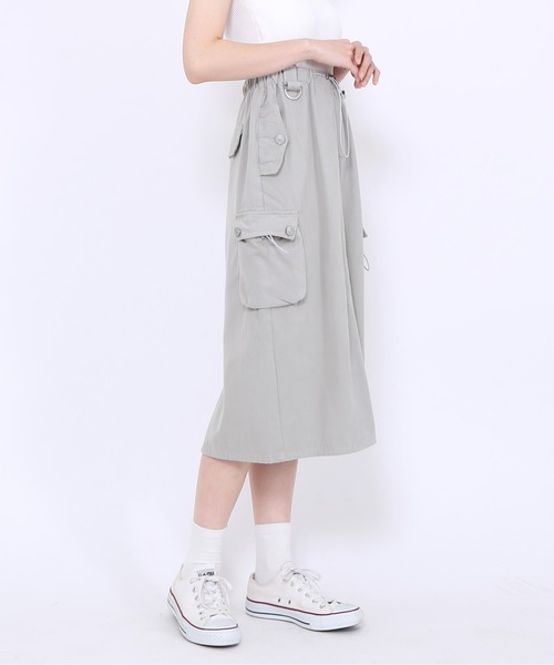 Figments（フィグメンツ）の「カーゴロングスカート（スカート・レディース・ブラック/グレー・FREE）」の8枚目の写真