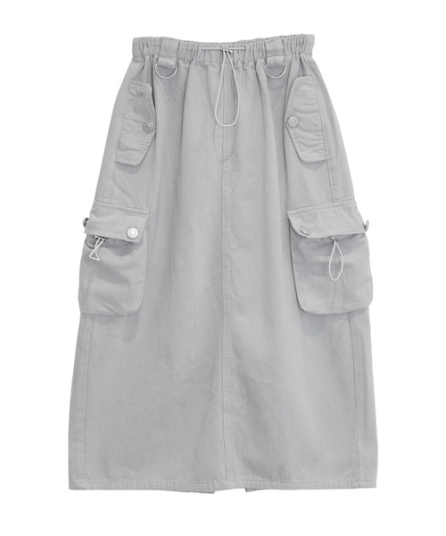 Figments（フィグメンツ）の「カーゴロングスカート（スカート・レディース・ブラック/グレー・FREE）」の10枚目の写真