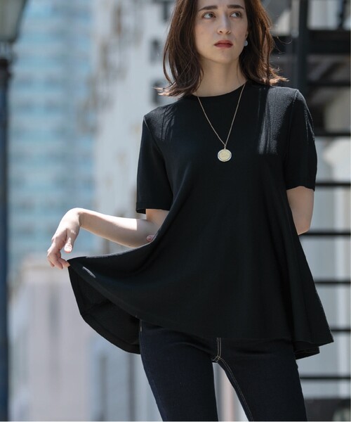 アイスタッチペプラムニット【UV/接触冷感/抗ピリング/洗濯機洗い可】