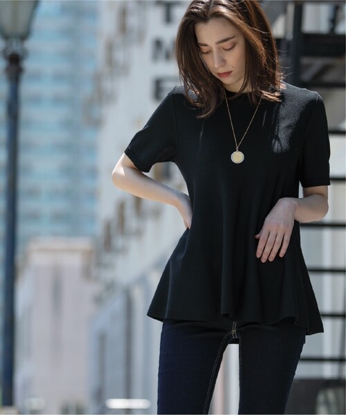 アイスタッチペプラムニット【UV/接触冷感/抗ピリング/洗濯機洗い可】