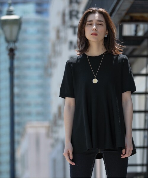 アイスタッチペプラムニット【UV/接触冷感/抗ピリング/洗濯機洗い可】