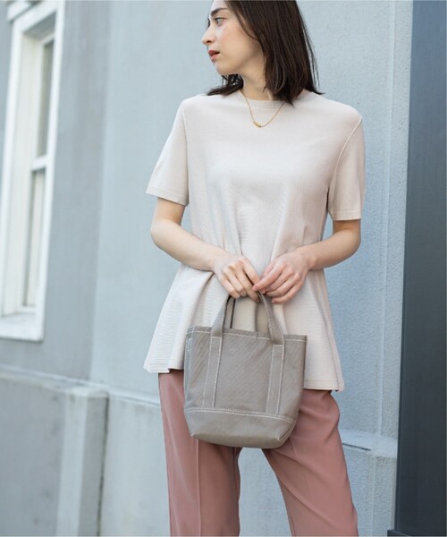 OPAQUE.CLIP（オペークドットクリップ）の「◆UVアイスタッチ ペプラムニット【接触冷感/抗ピリング/洗濯機洗い可】（ニット/セーター・レディース・ライトブルー/ブラック/ライトグレー/ブラウン系その他・38/40/42/36）」の15枚目の写真