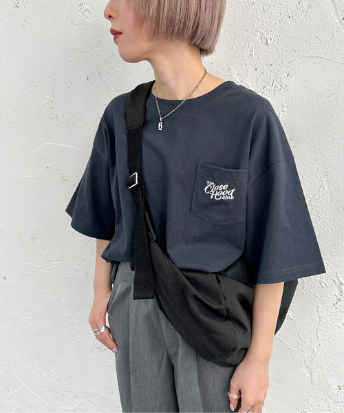 apres jour mignon（アプレジュールミニョン）の「ポケット刺繍Tシャツ【ZOZOTOWN限定アイテム】（Tシャツ/カットソー・レディース・ブラック系その他/ホワイト系その他2/オフホワイト/ブルー/ホワイト系その他・フリー/X-LARGE）」の20枚目の写真