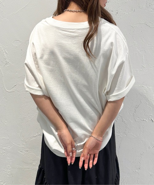 apres jour mignon（アプレジュールミニョン）の「ポケット刺繍Tシャツ【ZOZOTOWN限定アイテム】（Tシャツ/カットソー・レディース・ブラック系その他/ホワイト系その他2/オフホワイト/ブルー/ホワイト系その他・フリー/X-LARGE）」の9枚目の写真