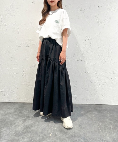 apres jour mignon（アプレジュールミニョン）の「ポケット刺繍Tシャツ【ZOZOTOWN限定アイテム】（Tシャツ/カットソー・レディース・ブラック系その他/ホワイト系その他2/オフホワイト/ブルー/ホワイト系その他・フリー/X-LARGE）」の10枚目の写真