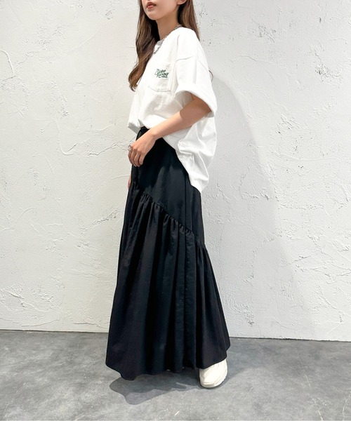 apres jour mignon（アプレジュールミニョン）の「ポケット刺繍Tシャツ【ZOZOTOWN限定アイテム】（Tシャツ/カットソー・レディース・ブラック系その他/ホワイト系その他2/オフホワイト/ブルー/ホワイト系その他・フリー/X-LARGE）」の11枚目の写真