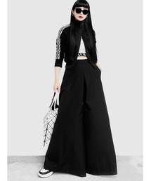 Inparted tuck flare pants / インパーテッドタックフレアパンツ(Ai select)