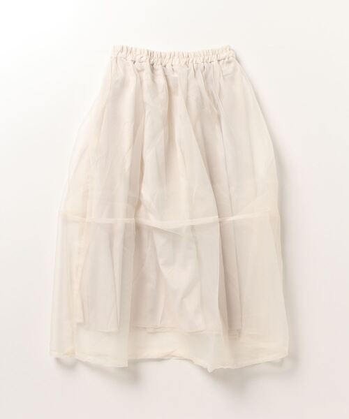 MAISON BREEZE（メゾンブリーズ）の「【MAISON BREEZE】シアーロングスカート KNF012（スカート・レディース・ホワイト/ブラック/ベージュ・FREE）」の5枚目の写真