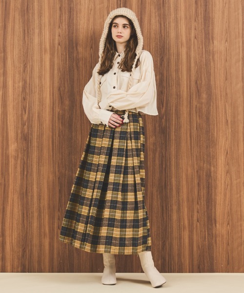 MERLOT(メルロー)の「ポケット付きショートシャツ(シャツ/ブラウス・レディース・アイボリー/オレンジ/ブラック・FREE)」の12枚目の写真