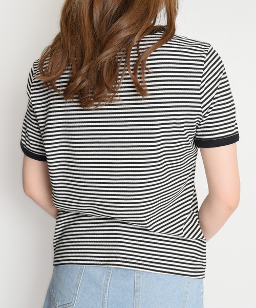 Flowering Korea(フラワーリングコリア)の「配色リンガーTシャツ(Tシャツ/カットソー・レディース・グリーン/ブラック/ブラウン・FREE)」の7枚目の写真