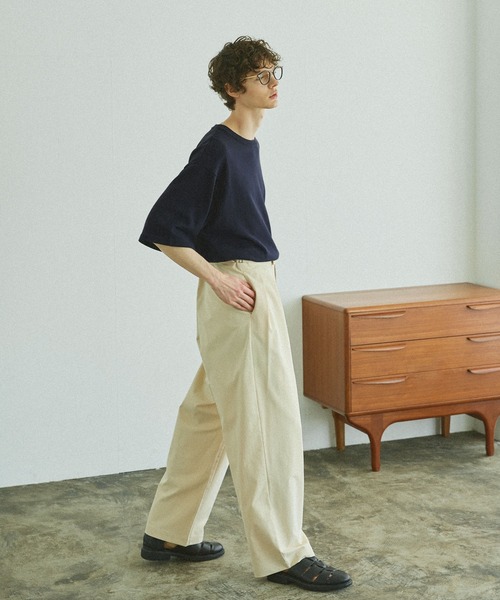 Bleme(ブレム)の「リラクシー ニットTシャツ(ニット/セーター・メンズ・ネイビー/ブラック系/ネイビー系/オリーブ・S/M/L/XL)」の7枚目の写真