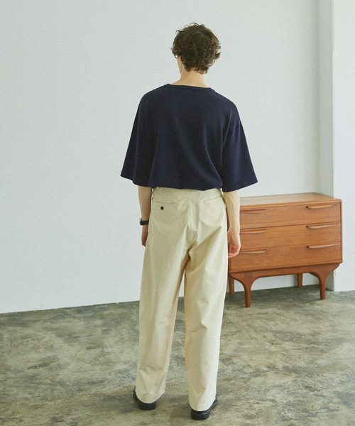 Bleme(ブレム)の「リラクシー ニットTシャツ(ニット/セーター・メンズ・ネイビー/ブラック系/ネイビー系/オリーブ・S/M/L/XL)」の13枚目の写真