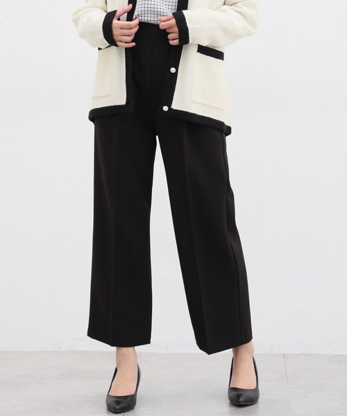 Honeys（ハニーズ）の「美ージーストレートパンツ（スラックス・レディース・ブラウン系その他/ブルーグリーン/ブラウン/ネイビー/ブラック・LL/L/M/S/SS/3L）」の2枚目の写真