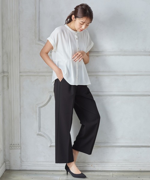 Honeys（ハニーズ）の「美ージーストレートパンツ（スラックス・レディース・ブラウン系その他/ブルーグリーン/ブラウン/ネイビー/ブラック・LL/L/M/S/SS/3L）」の7枚目の写真