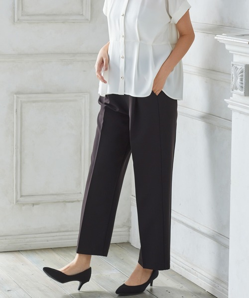 Honeys（ハニーズ）の「美ージーストレートパンツ（スラックス・レディース・ブラウン系その他/ブルーグリーン/ブラウン/ネイビー/ブラック・LL/L/M/S/SS/3L）」の15枚目の写真