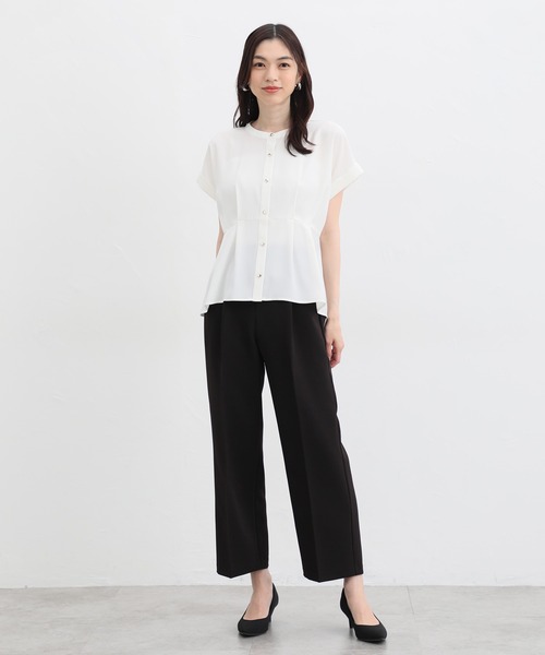 Honeys（ハニーズ）の「美ージーストレートパンツ（スラックス・レディース・ブラウン系その他/ブルーグリーン/ブラウン/ネイビー/ブラック・LL/L/M/S/SS/3L）」の21枚目の写真