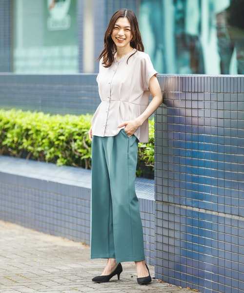 Honeys（ハニーズ）の「美ージーストレートパンツ（スラックス・レディース・ブラウン系その他/ブルーグリーン/ブラウン/ネイビー/ブラック・LL/L/M/S/SS/3L）」の11枚目の写真