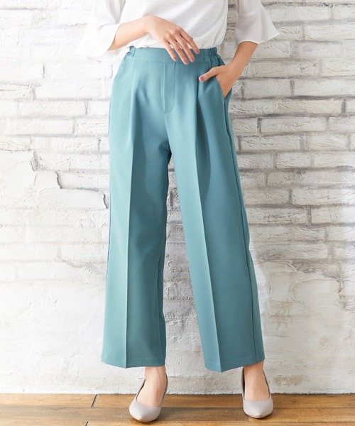 Honeys（ハニーズ）の「美ージーストレートパンツ（スラックス・レディース・ブラウン系その他/ブルーグリーン/ブラウン/ネイビー/ブラック・LL/L/M/S/SS/3L）」の16枚目の写真