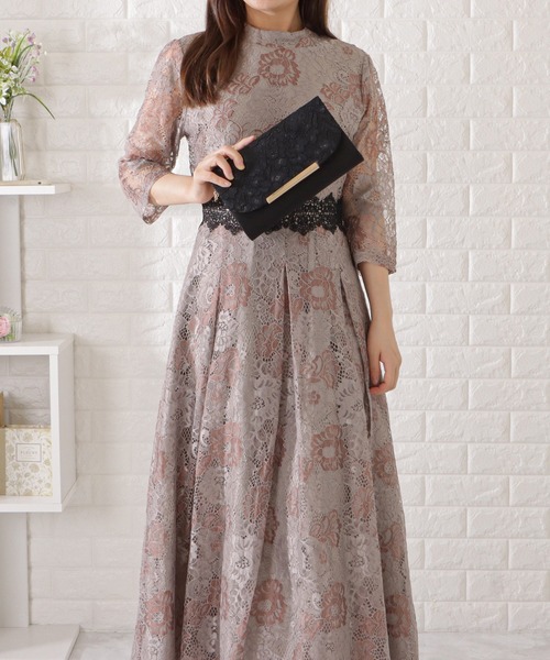 Lace Ladies(レースレディース)の「プレート付きフラワーレースクラッチバッグ(クラッチバッグ・レディース・ブラック/アイボリー/グレー・FREE)」の13枚目の写真
