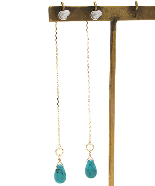 agete（アガット）の「K10ピアス（10152112053）（ピアス（両耳用）・レディース・ブルー系その他・FREE）」の3枚目の写真