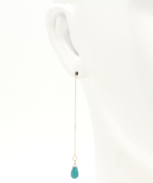 agete（アガット）の「K10ピアス（10152112053）（ピアス（両耳用）・レディース・ブルー系その他・FREE）」の4枚目の写真