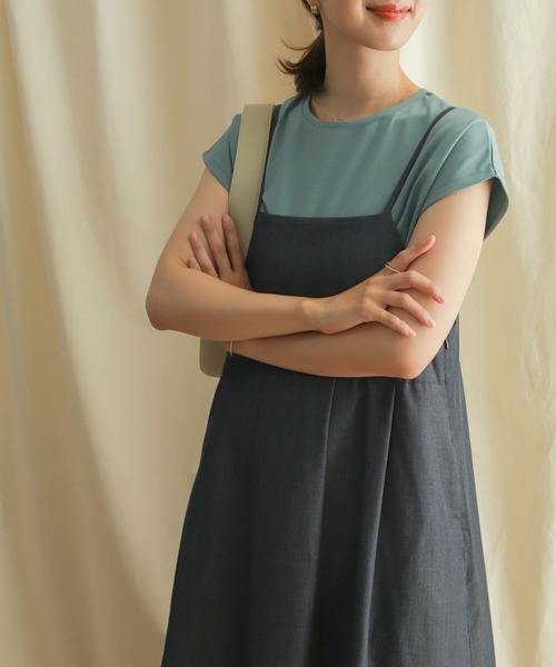 URBAN RESEARCH DOORS（アーバンリサーチドアーズ）の「クールタッチフレンチスリーブカットソー（Tシャツ/カットソー・レディース・ミント/バーガンディー/ライトグレー/ブラック・MEDIUM）」の12枚目の写真