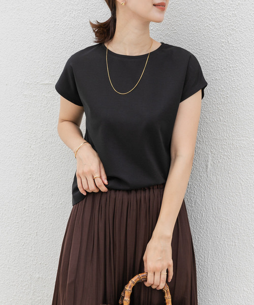 URBAN RESEARCH DOORS（アーバンリサーチドアーズ）の「クールタッチフレンチスリーブカットソー（Tシャツ/カットソー・レディース・ミント/バーガンディー/ライトグレー/ブラック・MEDIUM）」の14枚目の写真