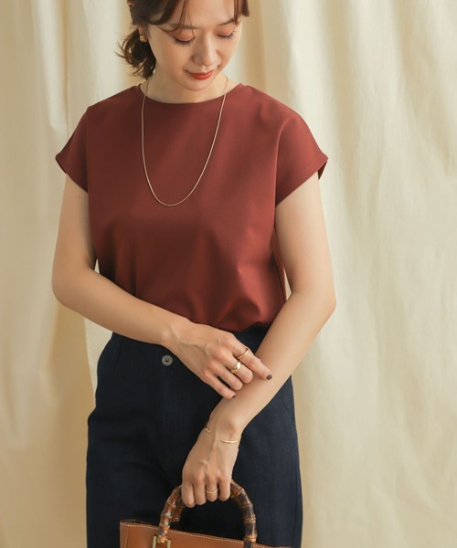 URBAN RESEARCH DOORS（アーバンリサーチドアーズ）の「クールタッチフレンチスリーブカットソー（Tシャツ/カットソー・レディース・ミント/バーガンディー/ライトグレー/ブラック・MEDIUM）」の22枚目の写真